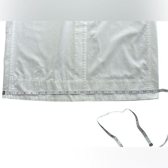 EUC J. CREW 100% Cotton White Button Front Short Sleeve Shift/Shirt Dress Size 6 - Picture 12 of 12